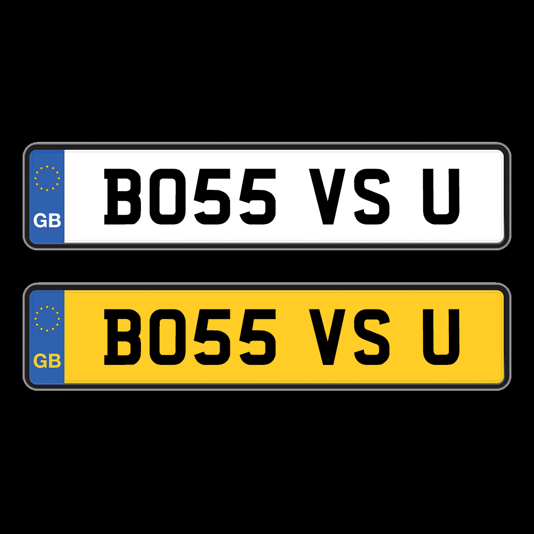 Personlised Number Plates  -BO55 VS U-Plate Zilla
