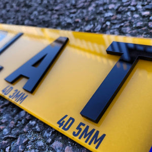 4D Acrylic Number Plates