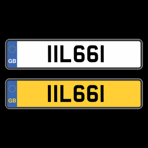  number plates -11L66I-Plate Zilla