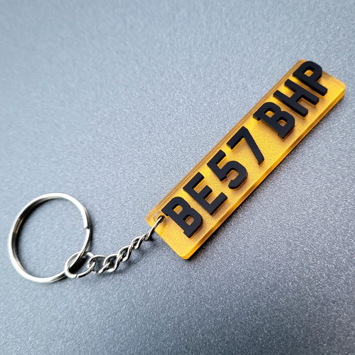 4D Number Plate Keyring