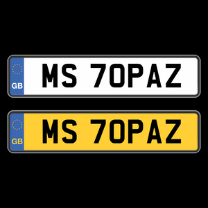 Number Plates  | MS 7OPAZ-Plate Zilla