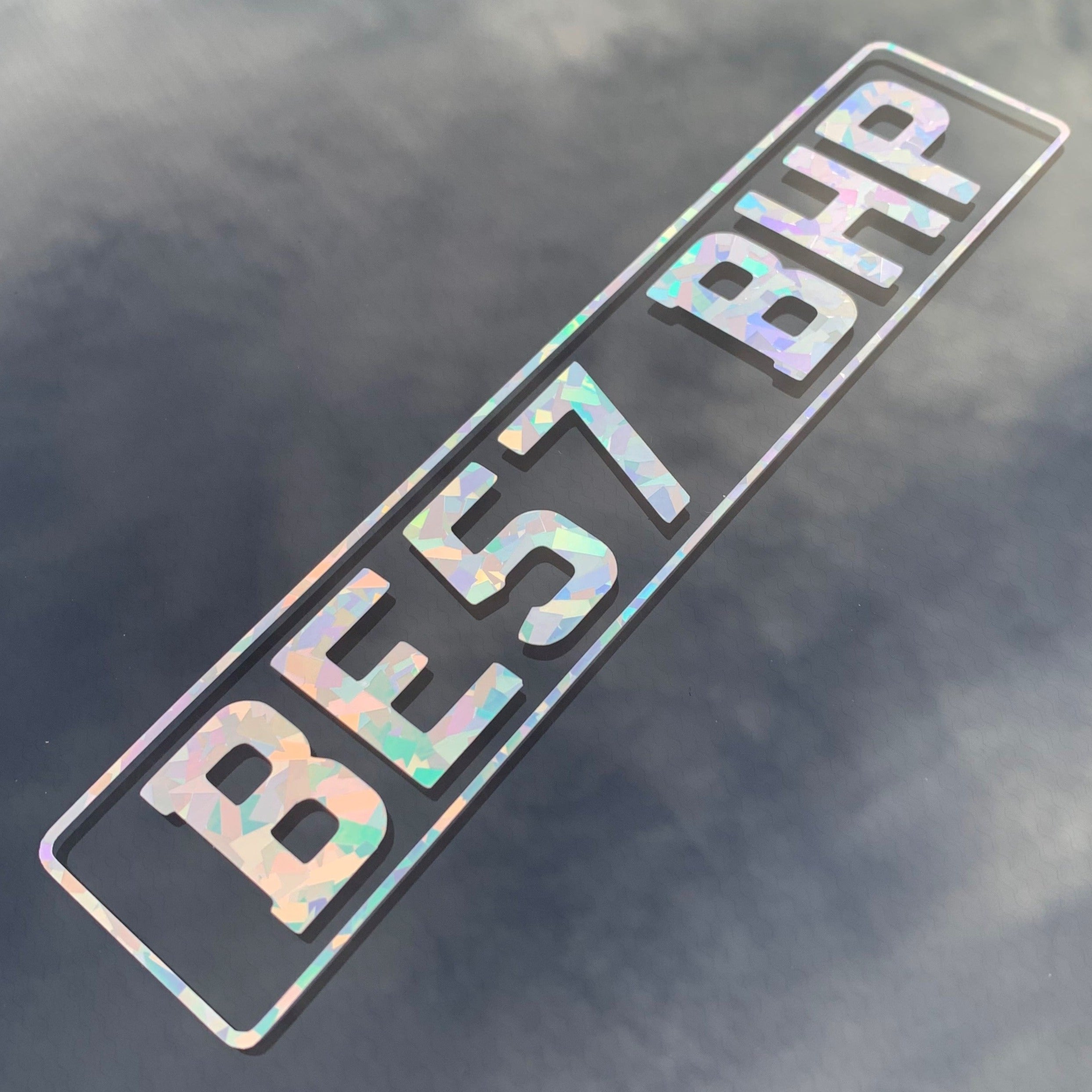 number plate tag sticker
