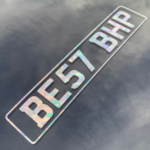 number plate tag sticker